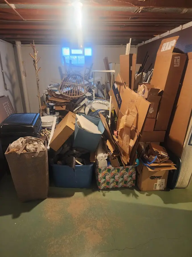 Roll-off dumpster container at job site for 8 Yard Dumpster Rental in Columbiana